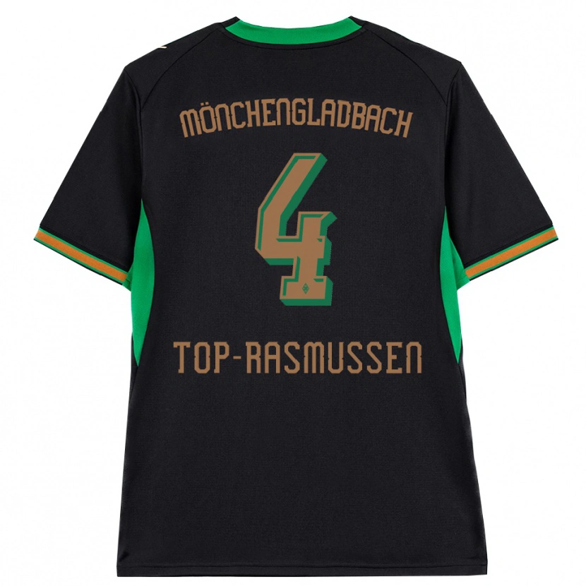 Danxen Uomo Maglia Tristan Top-Rasmussen #4 Nero Arancione Verde Marrone Kit Gara Away 2026/27 Maglietta