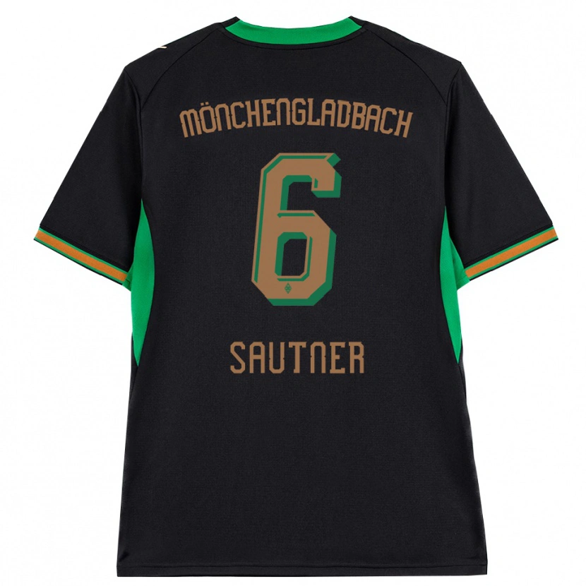 Danxen Uomo Maglia Piet Sautner #6 Nero Arancione Verde Marrone Kit Gara Away 2026/27 Maglietta