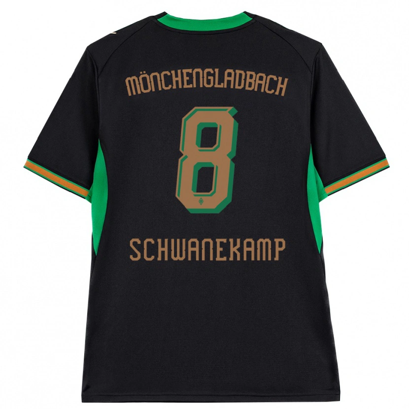 Danxen Uomo Maglia Jana Schwanekamp #8 Nero Arancione Verde Marrone Kit Gara Away 2026/27 Maglietta