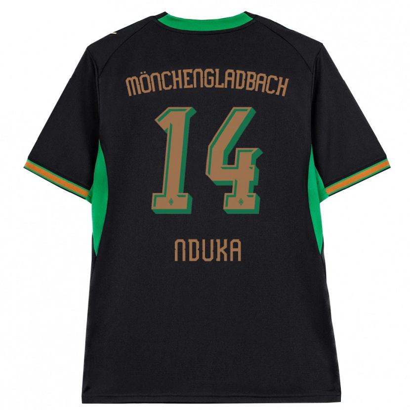 Danxen Uomo Maglia Michael Nduka #14 Nero Arancione Verde Marrone Kit Gara Away 2026/27 Maglietta