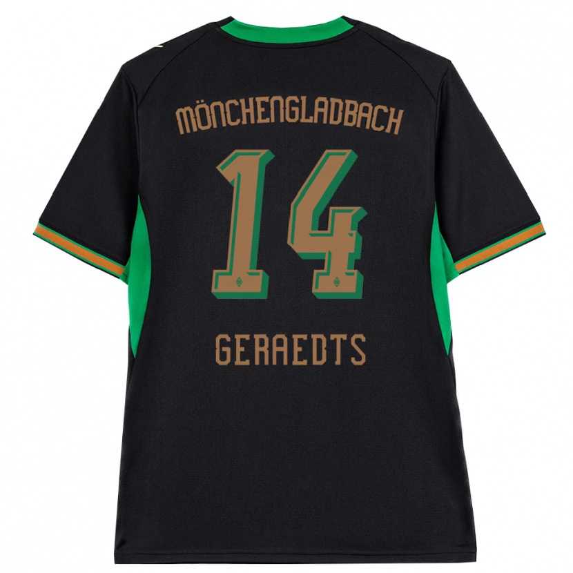Danxen Uomo Maglia Kelsey Geraedts #14 Nero Arancione Verde Marrone Kit Gara Away 2026/27 Maglietta