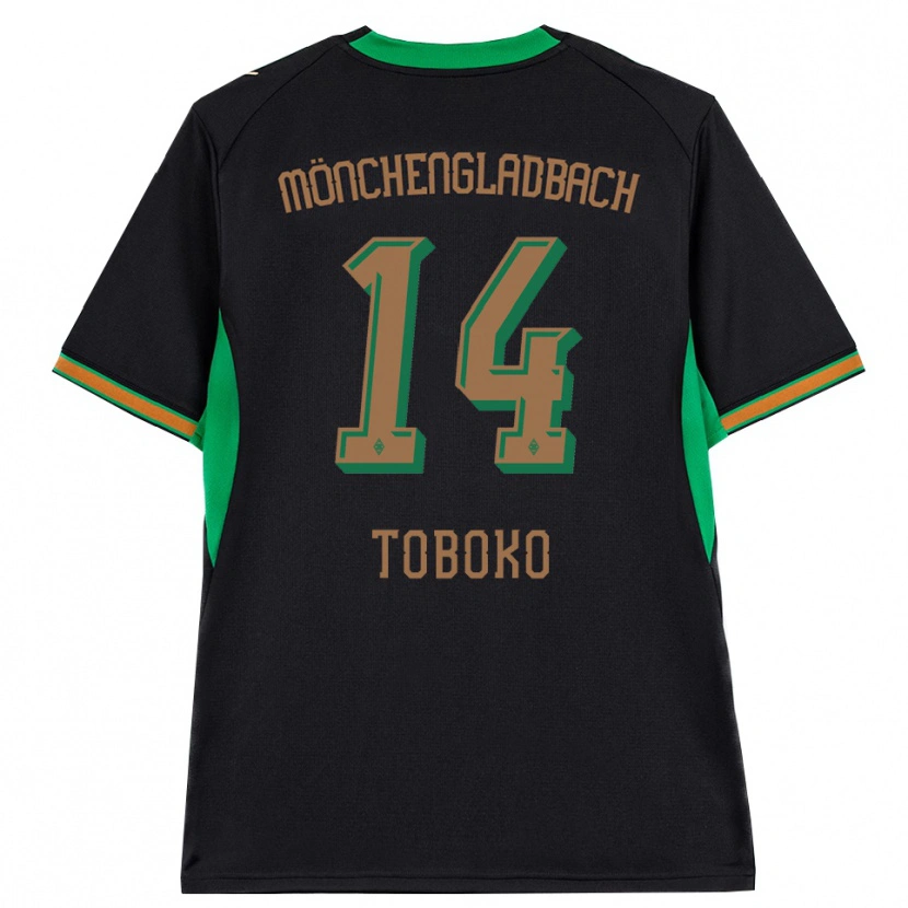 Danxen Uomo Maglia Rubén Toboko #14 Nero Arancione Verde Marrone Kit Gara Away 2026/27 Maglietta