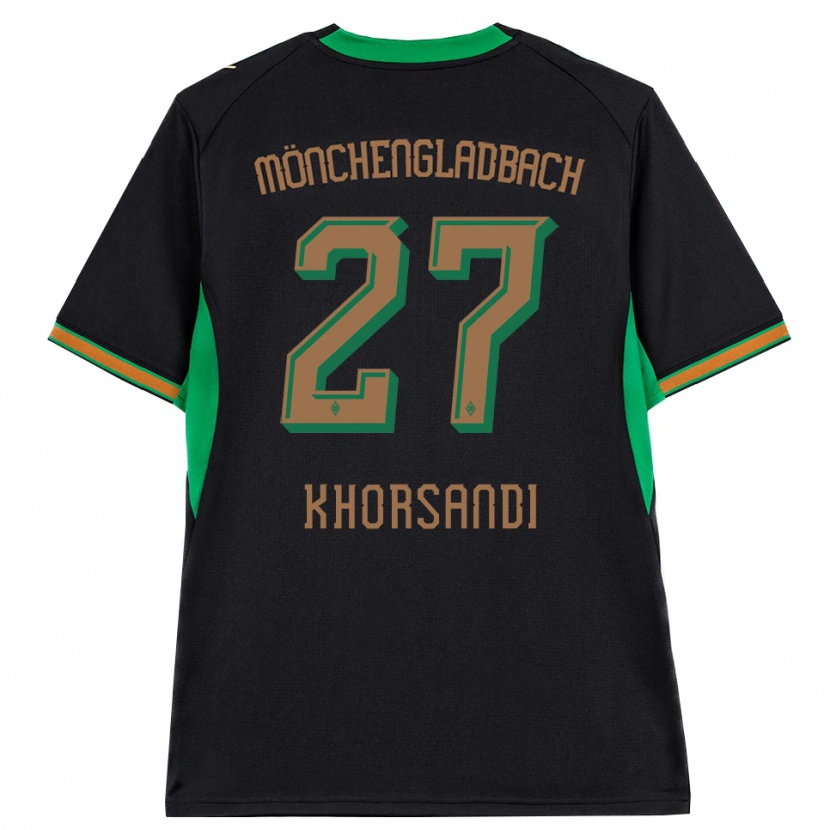 Danxen Uomo Maglia Radin Khorsandi #27 Nero Arancione Verde Marrone Kit Gara Away 2026/27 Maglietta