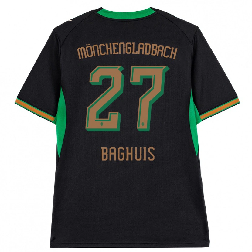 Danxen Uomo Maglia Chantal Baghuis #27 Nero Arancione Verde Marrone Kit Gara Away 2026/27 Maglietta