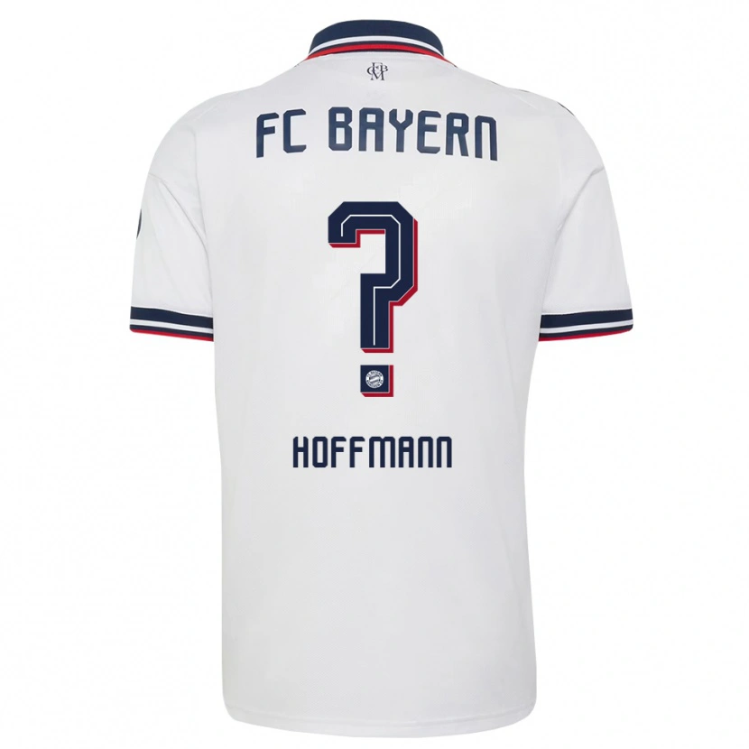 Danxen Uomo Maglia Franz Hoffmann #0 Bianco Grigio Rosso Kit Gara Away 2026/27 Maglietta