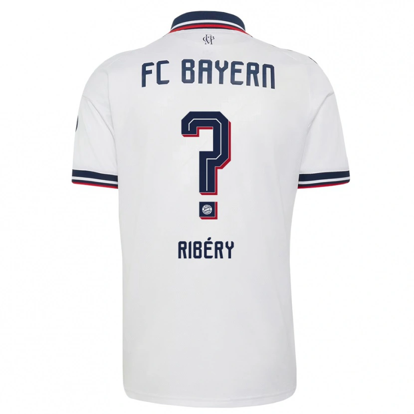 Danxen Uomo Maglia Seif Ribéry #0 Bianco Grigio Rosso Kit Gara Away 2026/27 Maglietta