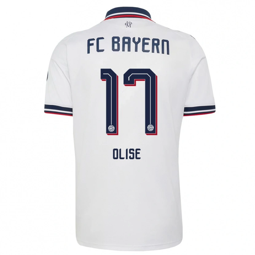 Danxen Uomo Maglia Michael Olise #17 Bianco Grigio Rosso Kit Gara Away 2026/27 Maglietta