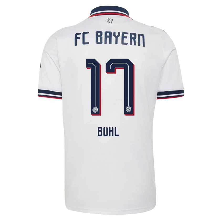 Danxen Uomo Maglia Klara Buhl #17 Bianco Grigio Rosso Kit Gara Away 2026/27 Maglietta