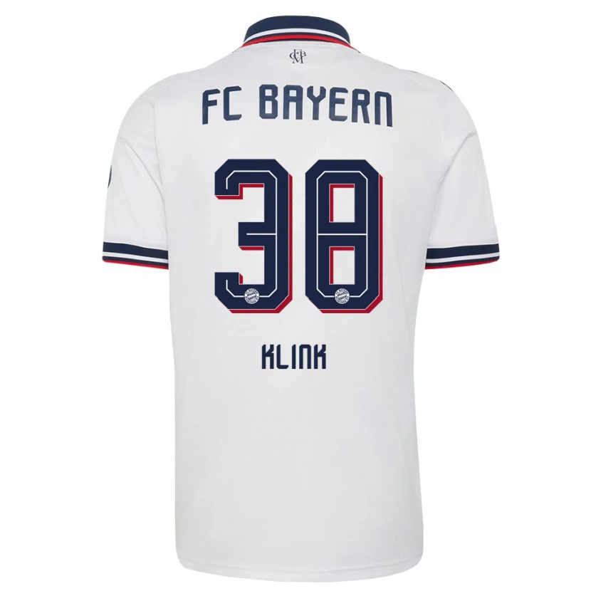 Danxen Uomo Maglia Anna Klink #38 Bianco Grigio Rosso Kit Gara Away 2026/27 Maglietta