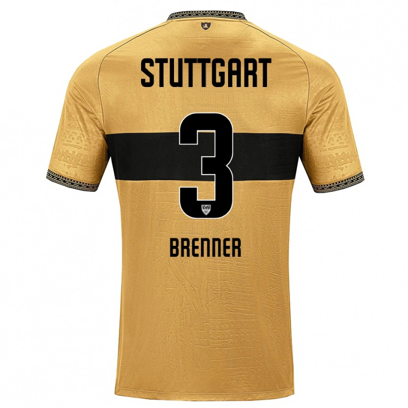 Danxen Uomo Maglia Tom Brenner #3 Marrone Nero Bianco Kit Gara Away 2026/27 Maglietta