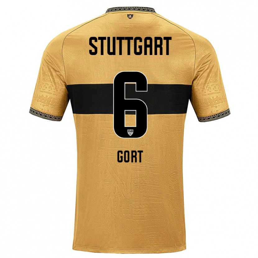 Danxen Uomo Maglia Felix Gort #6 Marrone Nero Bianco Kit Gara Away 2026/27 Maglietta