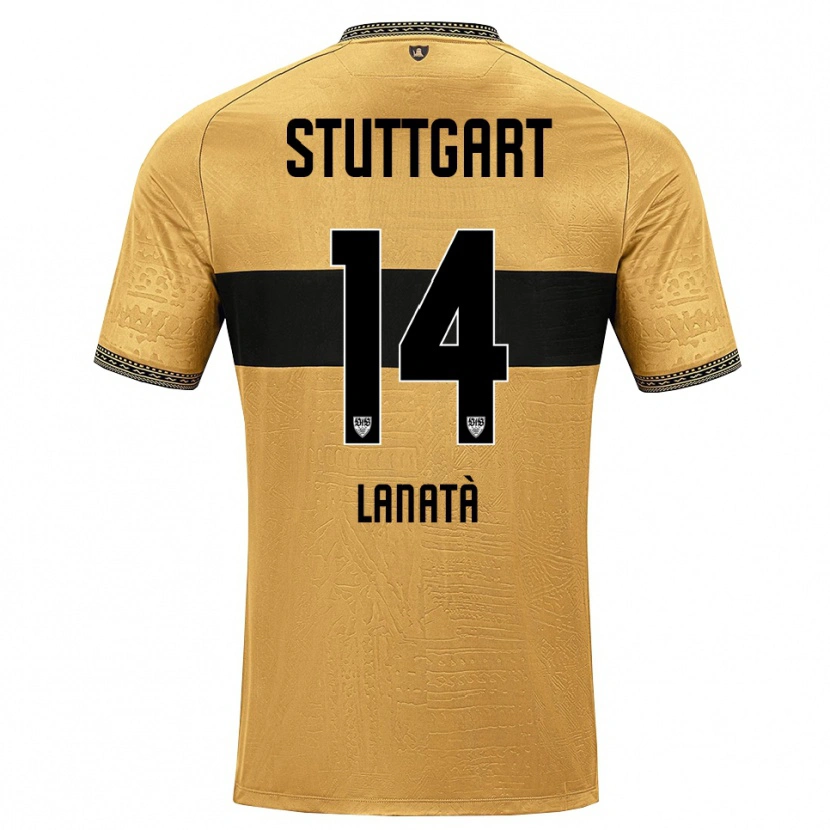Danxen Uomo Maglia Domenico Lanatà #14 Marrone Nero Bianco Kit Gara Away 2026/27 Maglietta