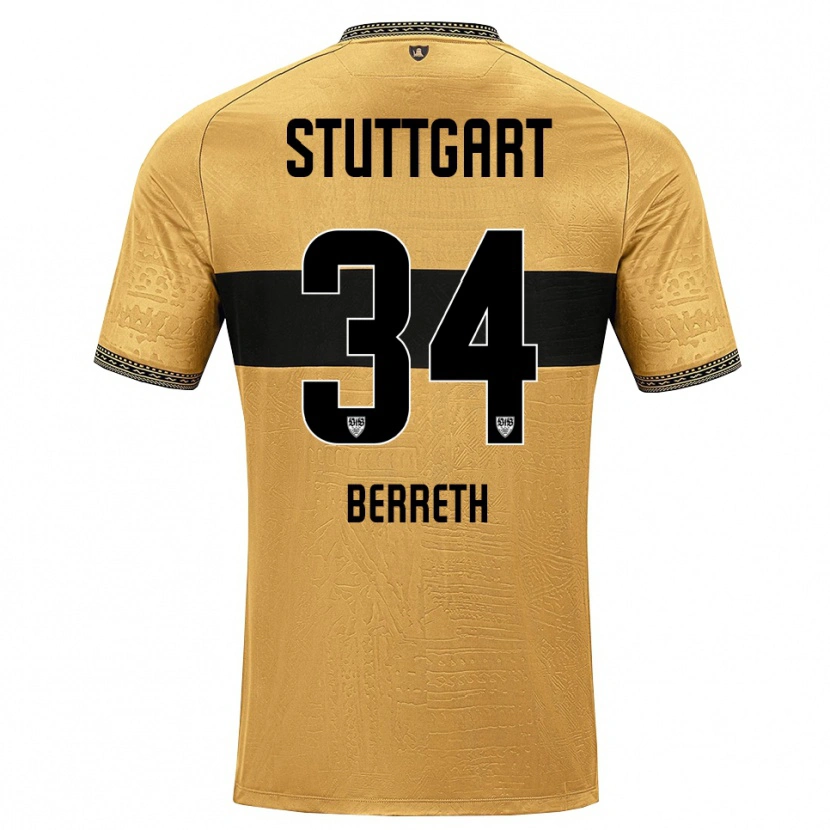 Danxen Uomo Maglia Luca Berreth #34 Marrone Nero Bianco Kit Gara Away 2026/27 Maglietta