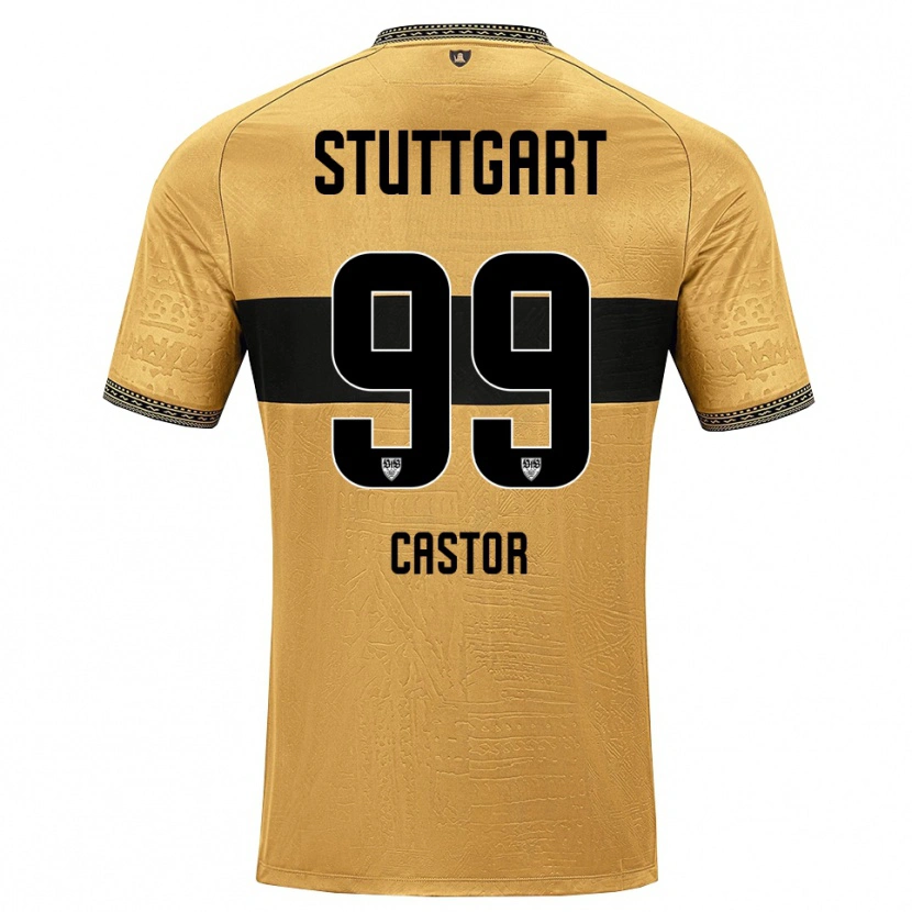 Danxen Uomo Maglia Gillian Castor #99 Marrone Nero Bianco Kit Gara Away 2026/27 Maglietta