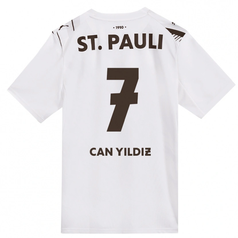 Danxen Uomo Maglia Emre Can Yildiz #7 Caffè Bianco Rosso Kit Gara Away 2026/27 Maglietta