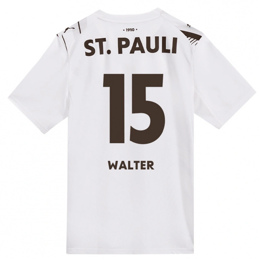 Danxen Uomo Maglia Marcel Walter #15 Caffè Bianco Rosso Kit Gara Away 2026/27 Maglietta