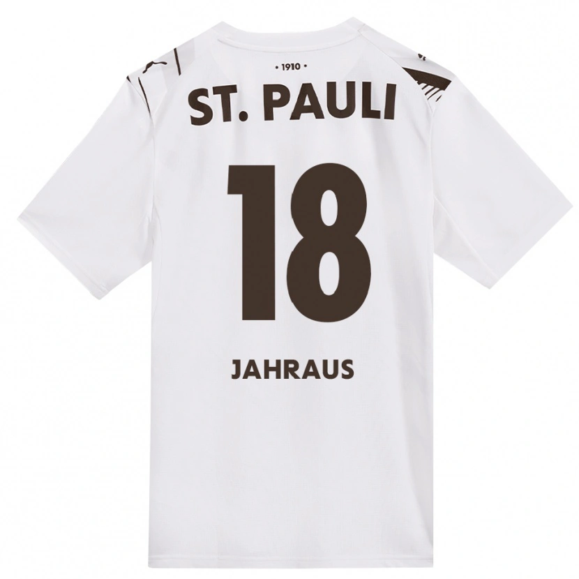 Danxen Uomo Maglia Luis Jahraus #18 Caffè Bianco Rosso Kit Gara Away 2026/27 Maglietta