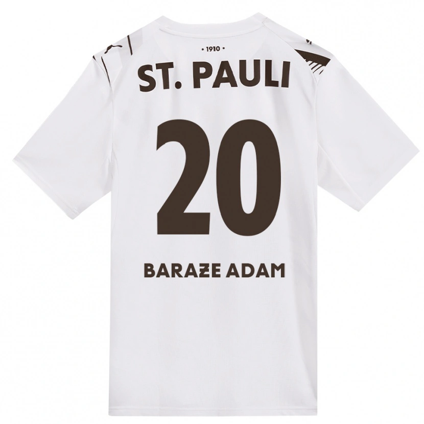 Danxen Uomo Maglia Isma Baraze Adam #20 Caffè Bianco Rosso Kit Gara Away 2026/27 Maglietta