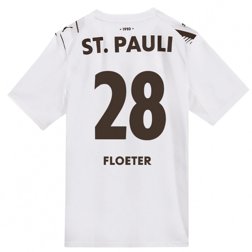 Danxen Uomo Maglia Joline Floeter #28 Caffè Bianco Rosso Kit Gara Away 2026/27 Maglietta
