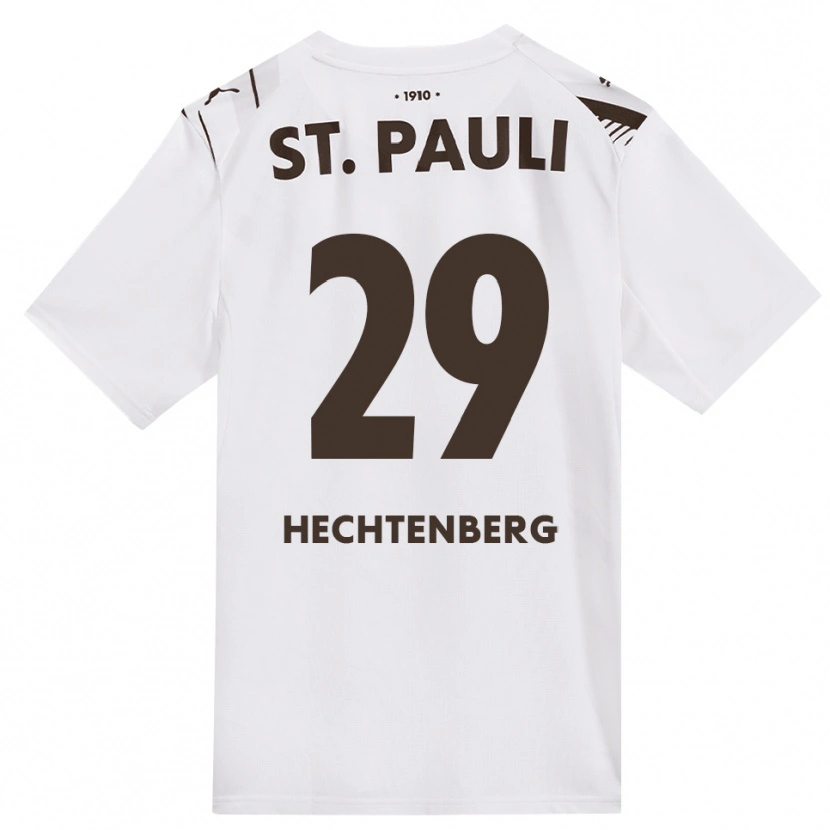 Danxen Uomo Maglia Julia Hechtenberg #29 Caffè Bianco Rosso Kit Gara Away 2026/27 Maglietta