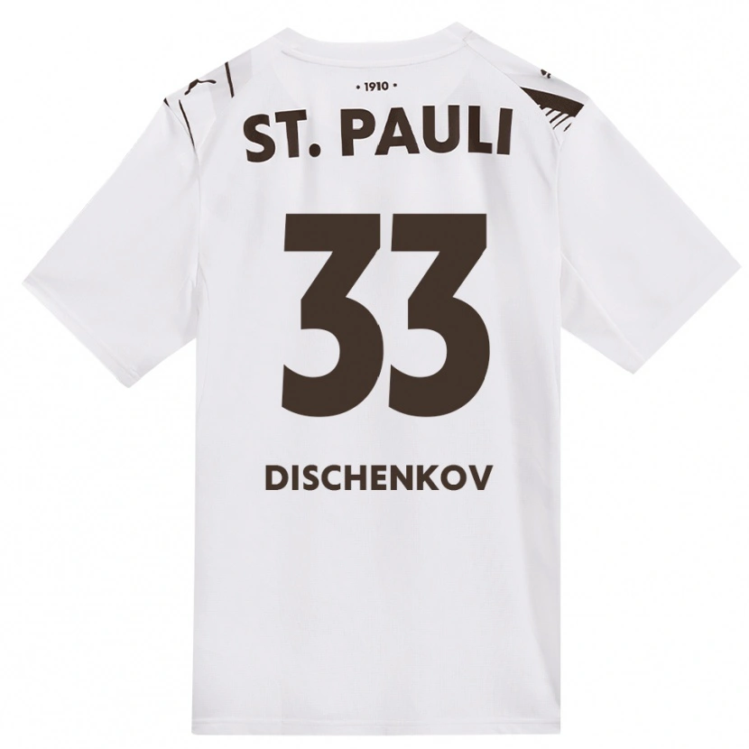 Danxen Uomo Maglia Dimitri Dischenkov #33 Caffè Bianco Rosso Kit Gara Away 2026/27 Maglietta