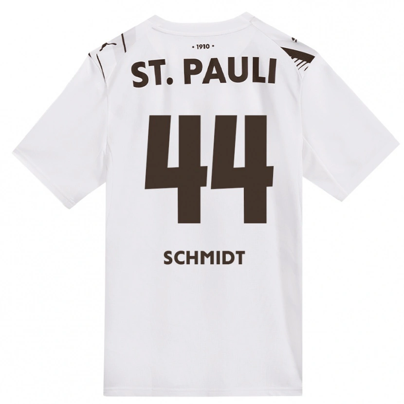 Danxen Uomo Maglia Nick Schmidt #44 Caffè Bianco Rosso Kit Gara Away 2026/27 Maglietta