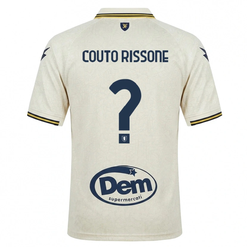 Danxen Uomo Maglia Jacopo Couto Rissone #0 Oldlace Giallo Nero Kit Gara Away 2026/27 Maglietta