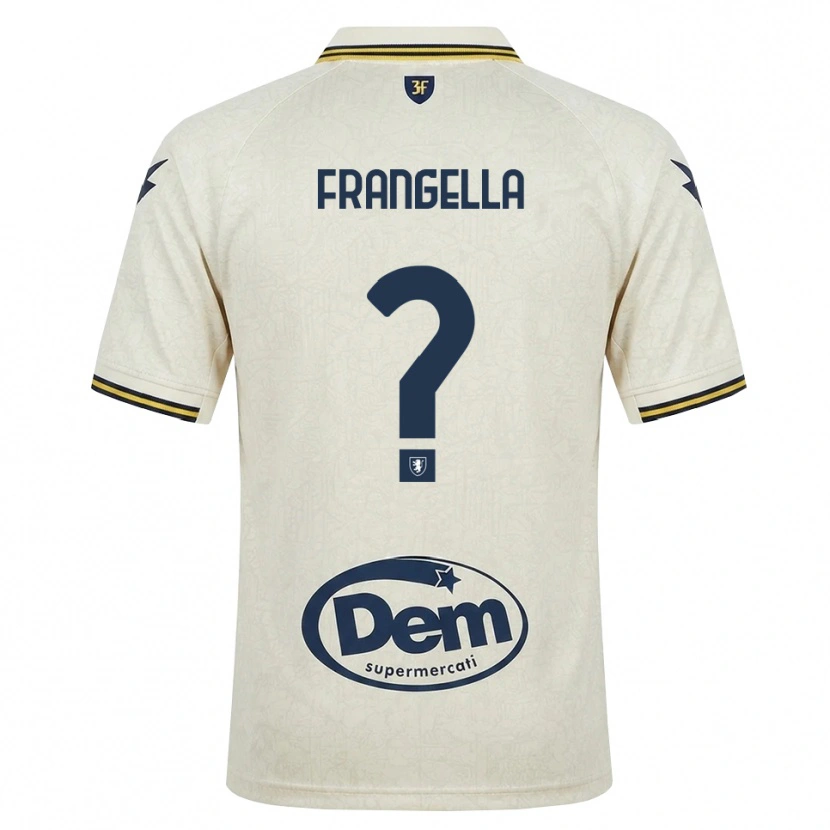 Danxen Uomo Maglia Francesco Frangella #0 Oldlace Giallo Nero Kit Gara Away 2026/27 Maglietta