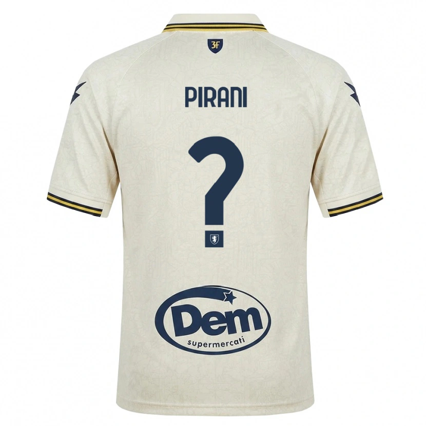 Danxen Uomo Maglia Simone Pirani #0 Oldlace Giallo Nero Kit Gara Away 2026/27 Maglietta