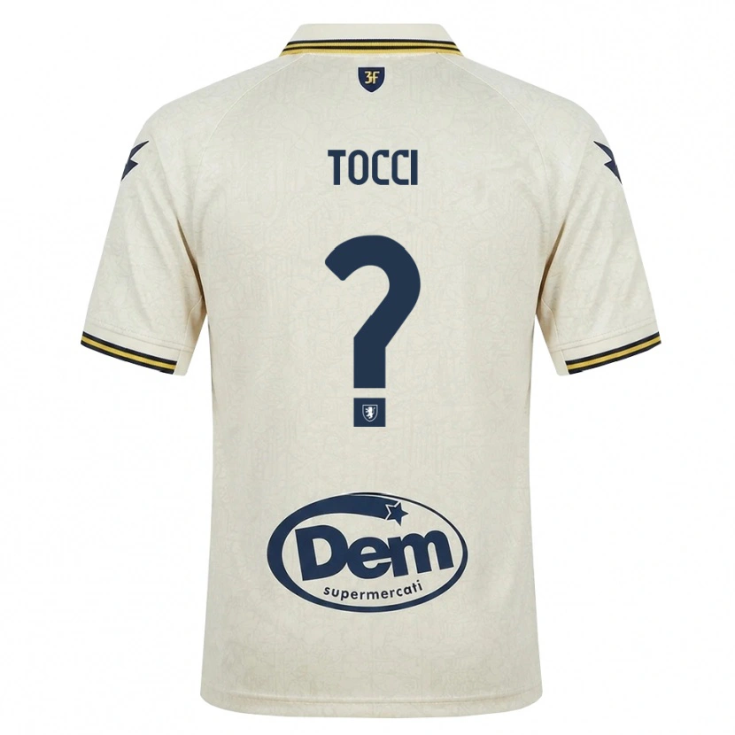 Danxen Uomo Maglia Federico Tocci #0 Oldlace Giallo Nero Kit Gara Away 2026/27 Maglietta