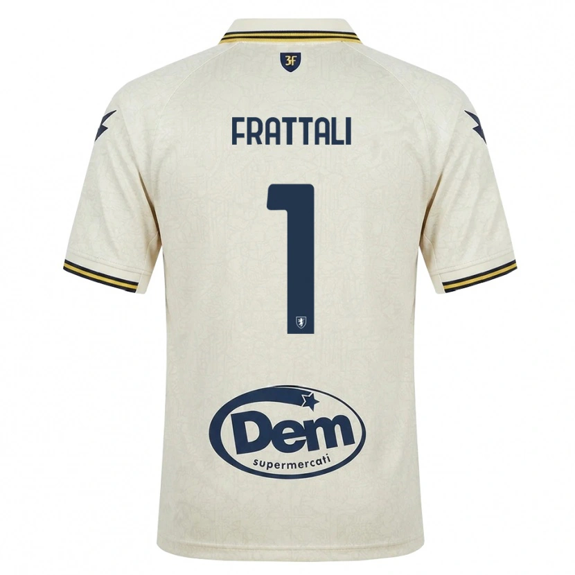 Danxen Uomo Maglia Pierluigi Frattali #1 Oldlace Giallo Nero Kit Gara Away 2026/27 Maglietta