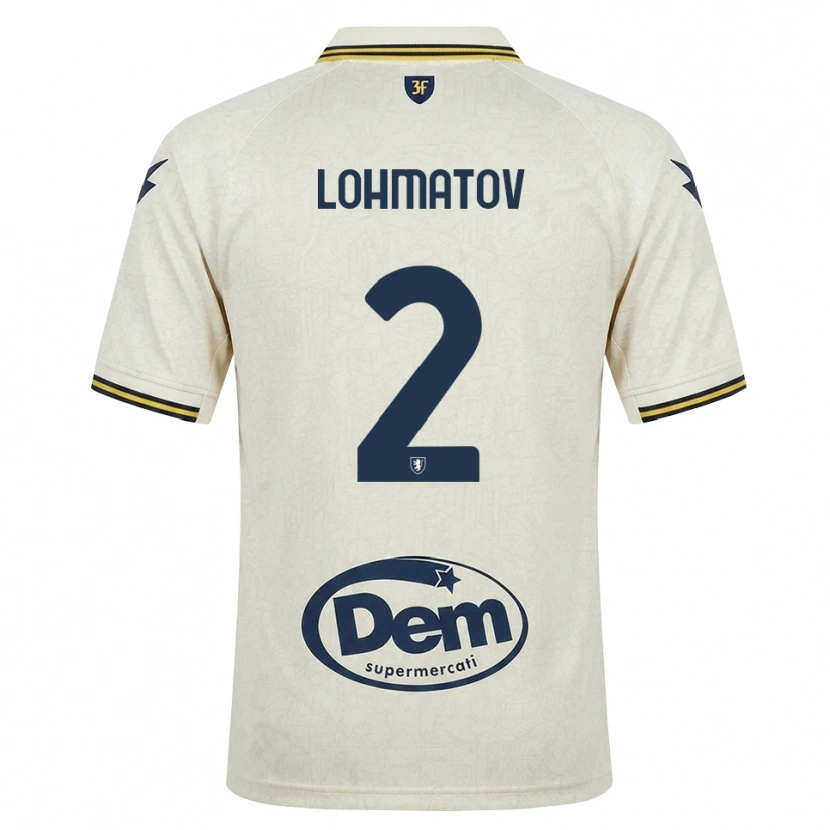 Danxen Uomo Maglia Aleksandr Lohmatov #2 Oldlace Giallo Nero Kit Gara Away 2026/27 Maglietta