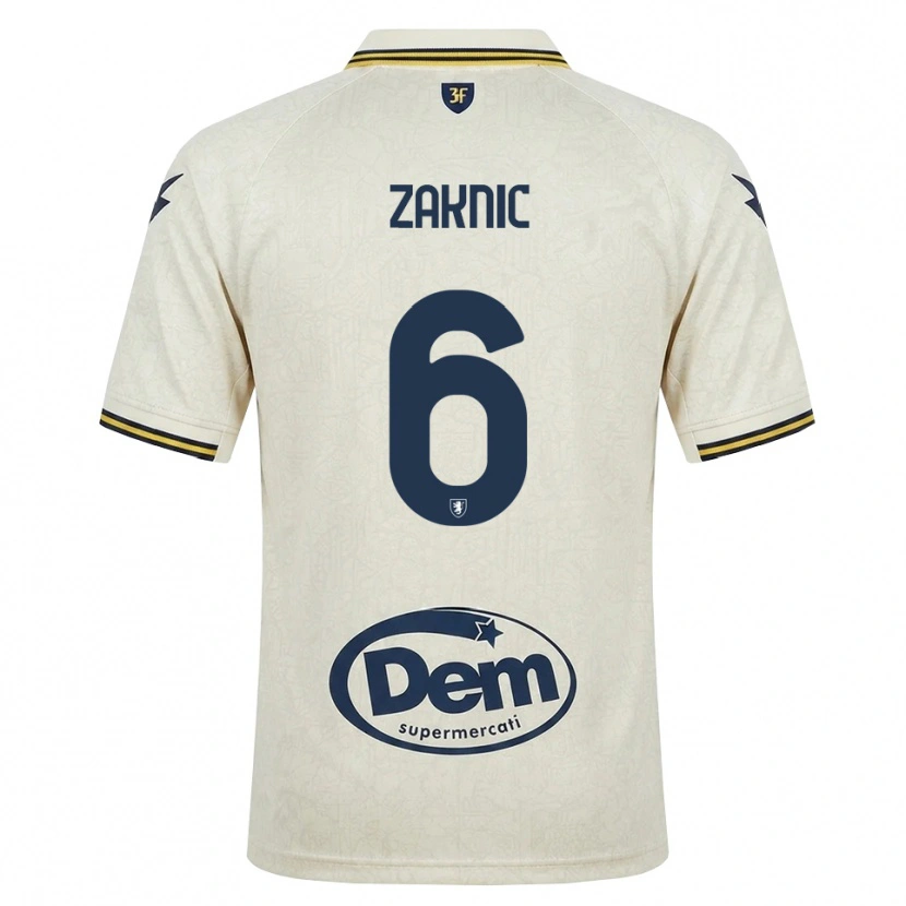 Danxen Uomo Maglia Lazar Zaknic #6 Oldlace Giallo Nero Kit Gara Away 2026/27 Maglietta