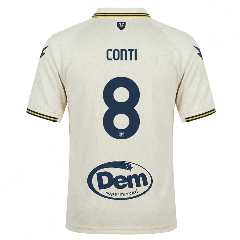 Danxen Uomo Maglia Michelangelo Conti #8 Oldlace Giallo Nero Kit Gara Away 2026/27 Maglietta