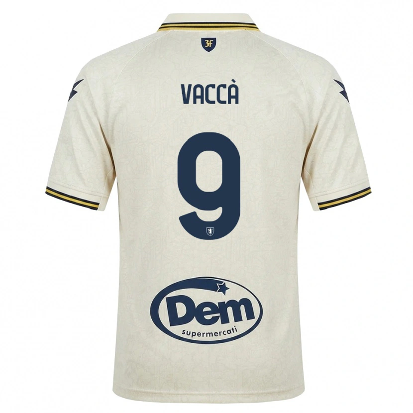 Danxen Uomo Maglia Antonio Vaccà #9 Oldlace Giallo Nero Kit Gara Away 2026/27 Maglietta