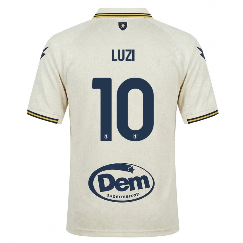 Danxen Uomo Maglia Daniel Luzi #10 Oldlace Giallo Nero Kit Gara Away 2026/27 Maglietta