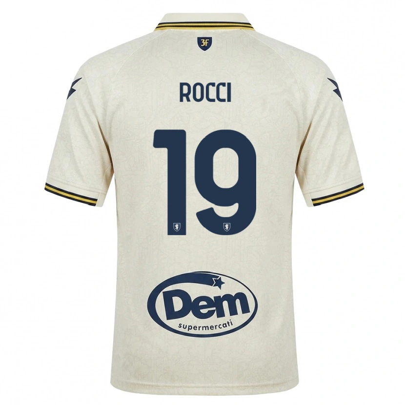 Danxen Uomo Maglia Valerio Rocci #19 Oldlace Giallo Nero Kit Gara Away 2026/27 Maglietta