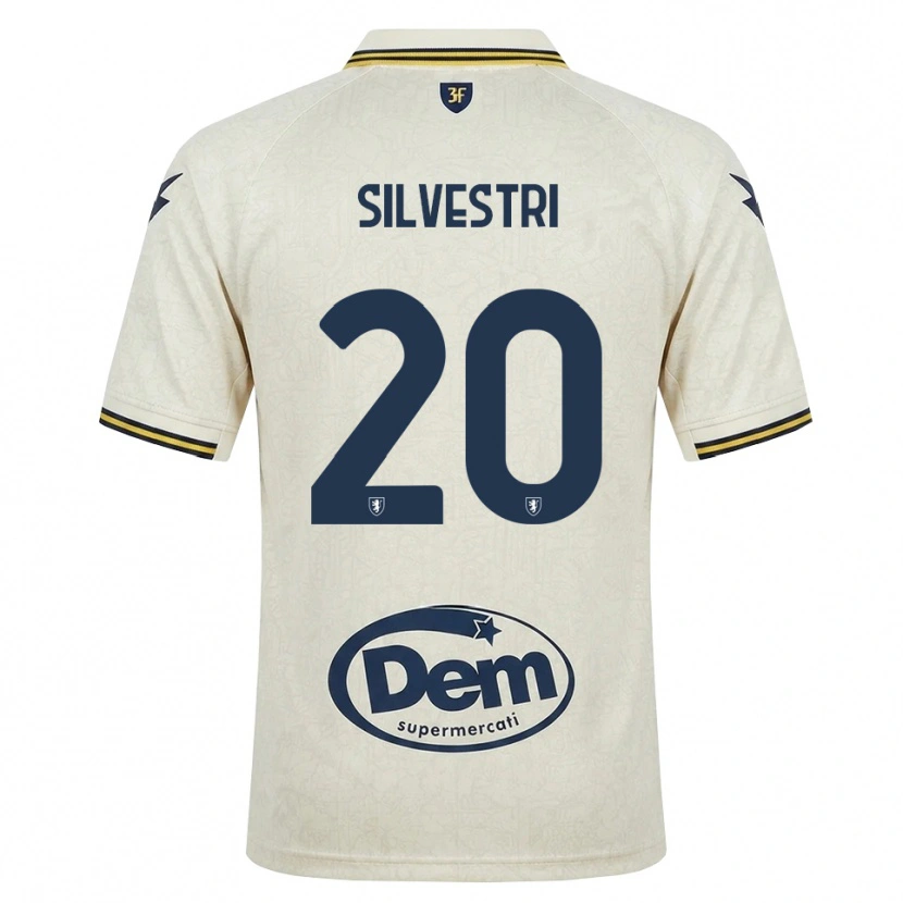 Danxen Uomo Maglia Manuel Silvestri #20 Oldlace Giallo Nero Kit Gara Away 2026/27 Maglietta