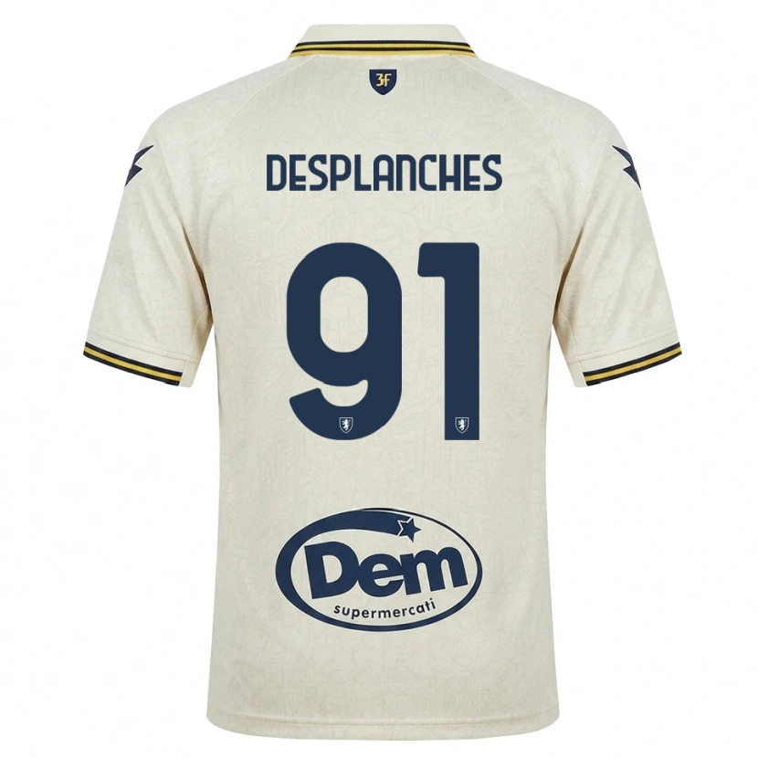 Danxen Uomo Maglia Sebastiano Desplanches #91 Oldlace Giallo Nero Kit Gara Away 2026/27 Maglietta