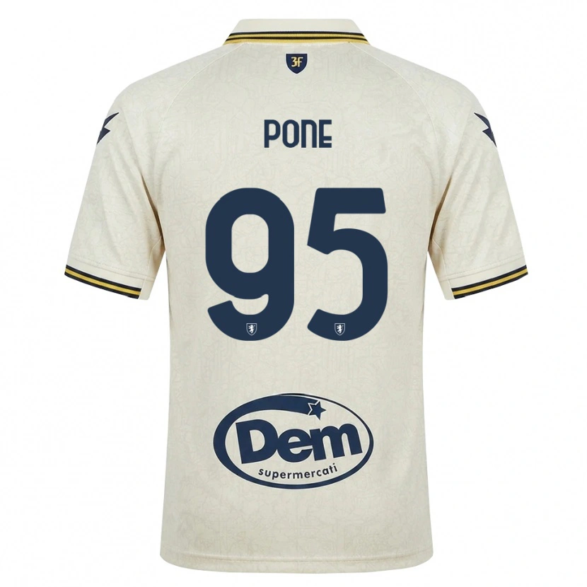 Danxen Uomo Maglia Cristian Pone #95 Oldlace Giallo Nero Kit Gara Away 2026/27 Maglietta