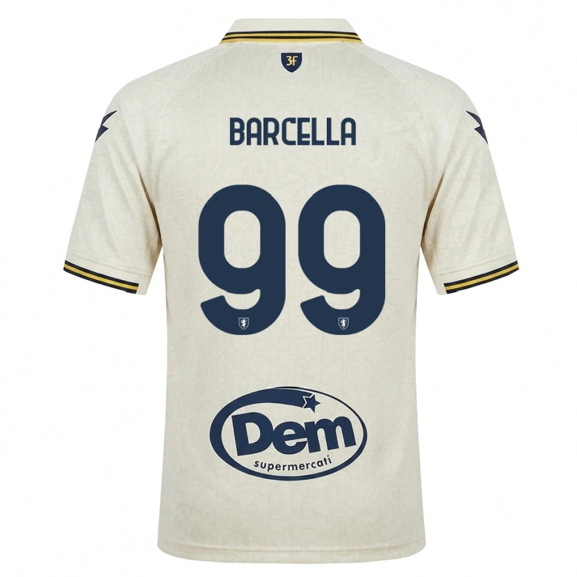 Danxen Uomo Maglia Kevin Barcella #99 Oldlace Giallo Nero Kit Gara Away 2026/27 Maglietta