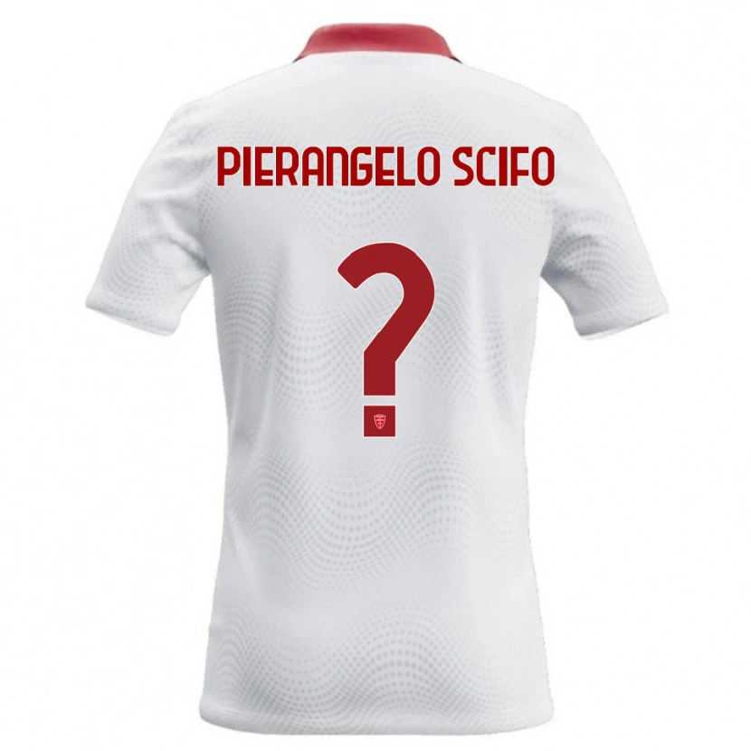 Danxen Uomo Maglia Dennis Pierange Scifo #0 Bianco Rosso Kit Gara Away 2026/27 Maglietta