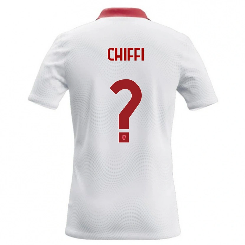 Danxen Uomo Maglia Daniel Chiffi #0 Bianco Rosso Kit Gara Away 2026/27 Maglietta