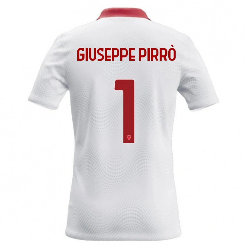 Danxen Uomo Maglia Marco Giuseppe Pirrò #1 Bianco Rosso Kit Gara Away 2026/27 Maglietta