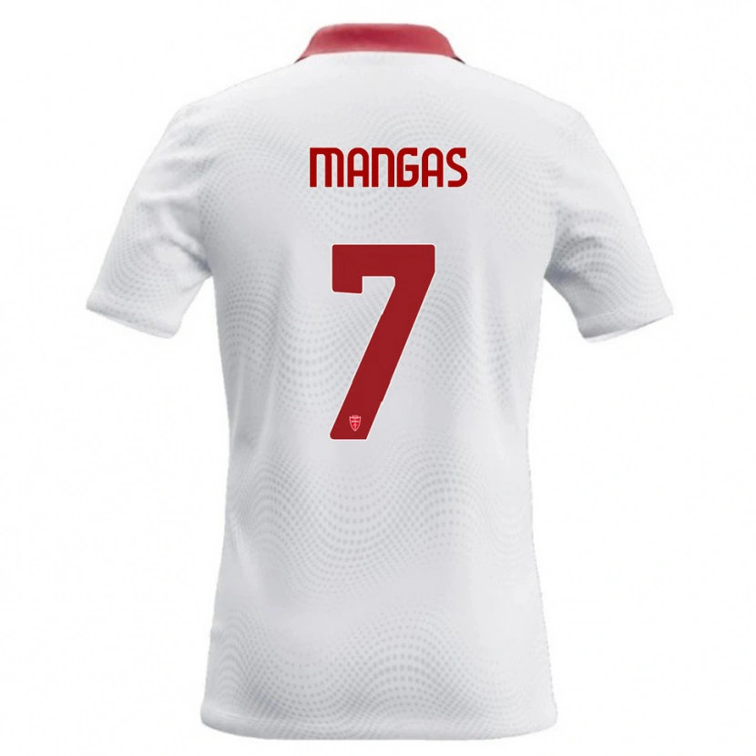 Danxen Uomo Maglia Ricardo Mangas #7 Bianco Rosso Kit Gara Away 2026/27 Maglietta