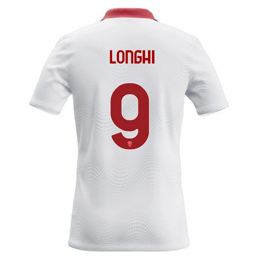 Danxen Uomo Maglia Jordan Longhi #9 Bianco Rosso Kit Gara Away 2026/27 Maglietta