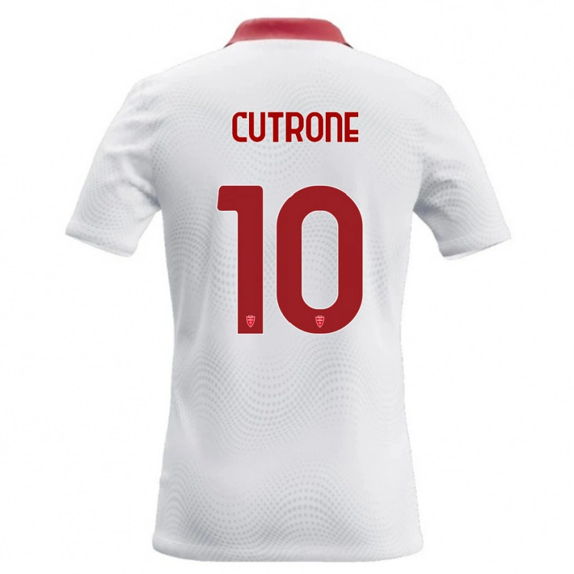 Danxen Uomo Maglia Patrick Cutrone #10 Bianco Rosso Kit Gara Away 2026/27 Maglietta