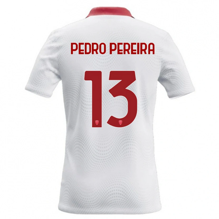 Danxen Uomo Maglia Pedro Pereira #13 Bianco Rosso Kit Gara Away 2026/27 Maglietta