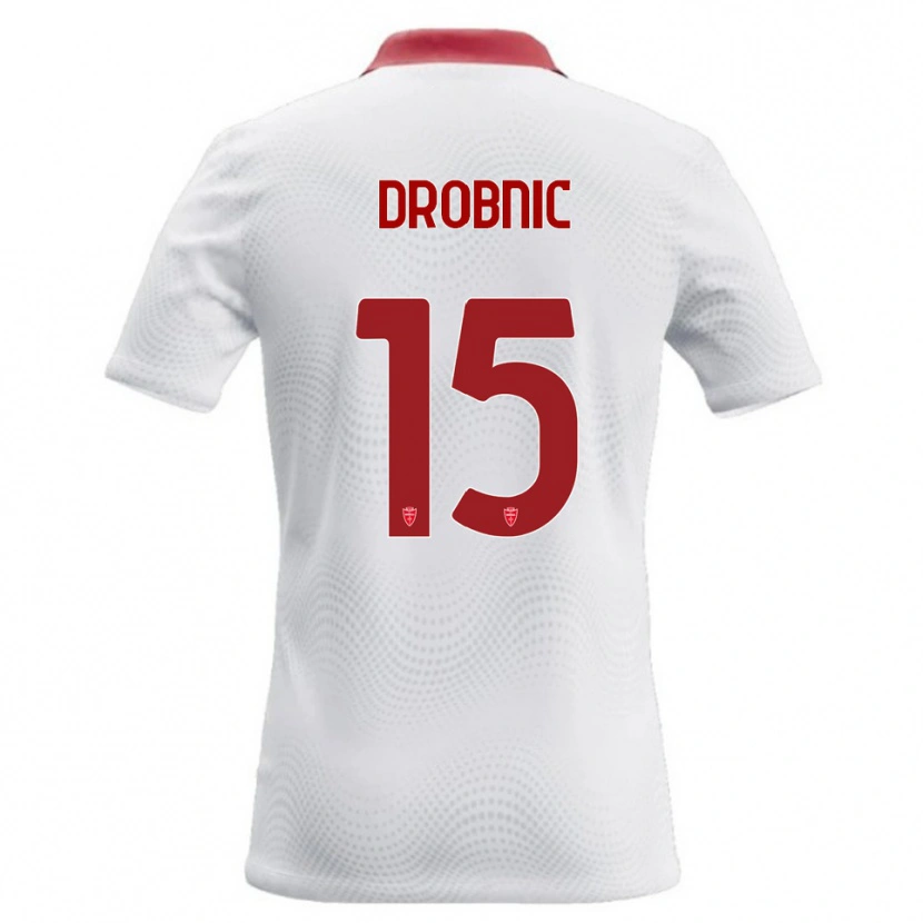 Danxen Uomo Maglia Matic Drobnic #15 Bianco Rosso Kit Gara Away 2026/27 Maglietta