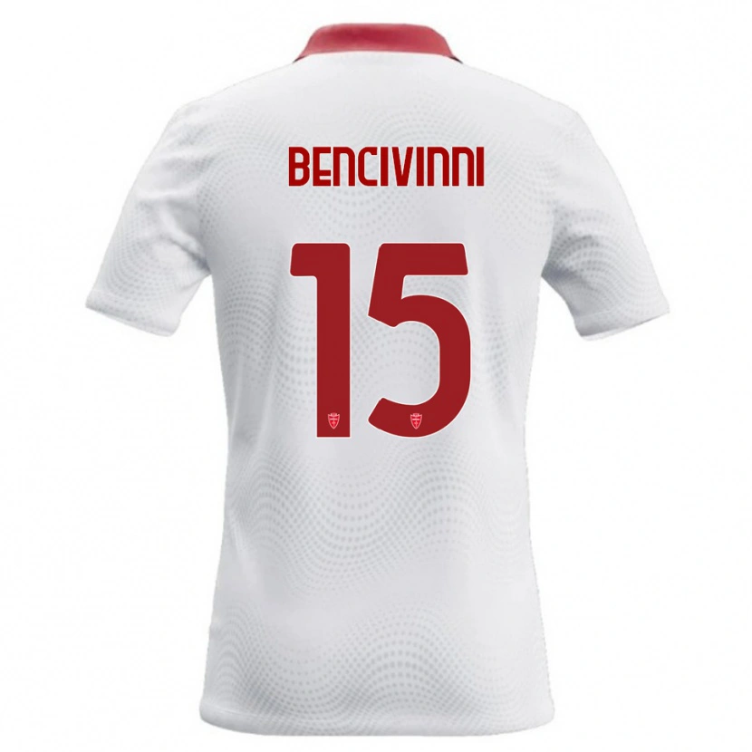Danxen Uomo Maglia Boris Bencivinni #15 Bianco Rosso Kit Gara Away 2026/27 Maglietta